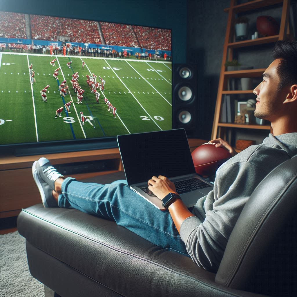 man watching sports